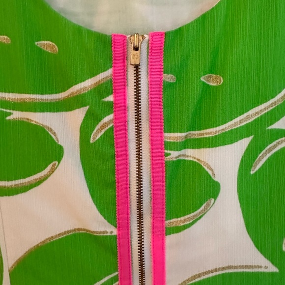 Lilly Pulitzer Green and White Mini Dress - Picture 6 of 8